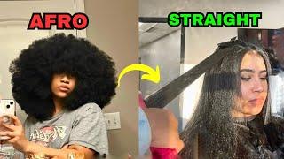 Afro to Straight Hair My 8-Year Hair transformation