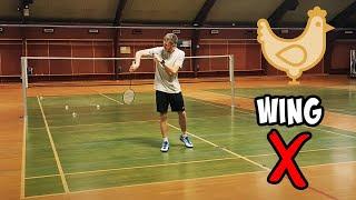 Why you use A LOT of POWER but do a SOFT Backhand in badminton?