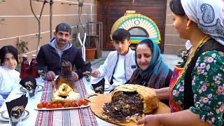 Cooking Dietary Shah Pilaf from Forbidden Black Rice Sochi Baklava