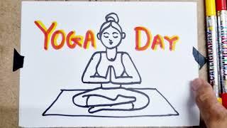 Yoga Day Drawing  International Yoga Day Drawing