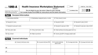 IRS Form 1095-A walkthrough Health Insurance Marketplace Statement