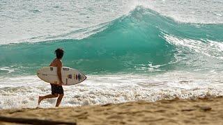 Mason Ho Surfing A Mini Size Wedge Wave