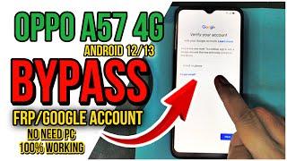 Oppo A57 4G CPH2387 FRP bypass Android 12 No need PC 100% Working