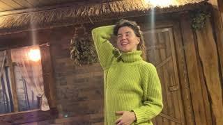 Inna green long knitted sweater