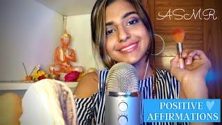 HINDI ASMR  Ear-to-Ear Positive Affirmations For 2021 + Visual Triggers