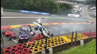 HUGE Crash Spa Francorchamps Formula W Series 2021 Full Video with Commentary