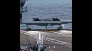 AMAZING Northrop Grumman B-2 Spirit stealth bomber takes off from aircraft carrier