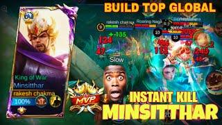 New Meta Super Fast ATK Speed Minsitthar in Rank  Build Top 1 Global  MLBB