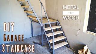 How to Build a Practical Metal and Wood Staircase for Your GarageWorkshop.