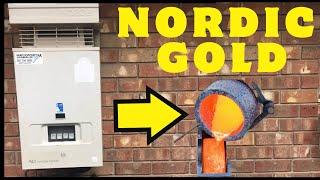 Nordic Gold From a Water Heater - Bronze - Trash To Treasure - ASMR Metal Melting - BigStackD