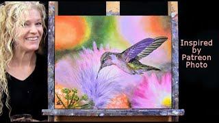 HUMMINGBIRD HARMONY-Learn How to Draw and Paint with Acrylics-Fun and Easy Paint and Sip at Home
