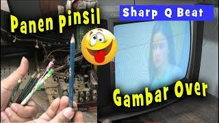 Sharp Qbeat gambar ada garis garis putih over