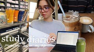 study diaries productive 7am routine going to the gym stationery shopping & coffeeshop study date