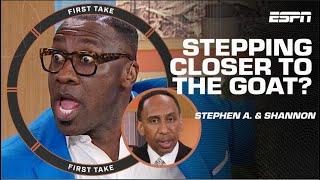  CLOSER TO GOAT?  Stephen A. & Shannon ANIMATED over Mahomes-Brady & LeBron-MJ  First Take