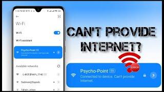 How To Fix Wi-Fi Connected to Device Cant Provide Internet Issue on Android