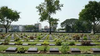 The Kanchanaburi POW War Cemetery in Thailand