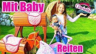 Baby auf dem Reiterhof  Baby Born lernt reiten  Clarielle