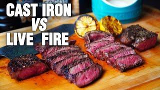 The Great Steak Debate - Open Fire Grilling vs Cast iron  Which one is the best?