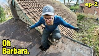 I Put My FOOT Through Barbaras Roof Uncovering The Damage. Ep2