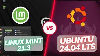 Linux Mint 21.3 VS Ubuntu 24.04 LTS RAM Consumption