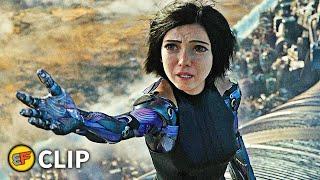 Hugos Fall Scene  Alita Battle Angel 2019 Movie Clip HD 4K