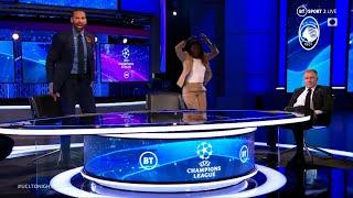 Rio Ferdinand reaction to Cristiano Ronaldo Last Minute GOAL against Atalanta