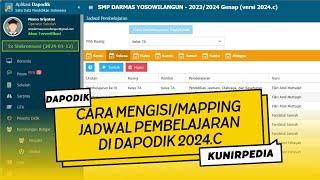 CARA MENGISI JADWAL PEMBELAJARAN DI DAPODIK 2024.C DENGAN BENAR