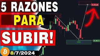 BITCOIN¿Tocó FONDO en $53000? 5 SEÑALES ALCISTAS para BTC.... ¿Comienza la subida?