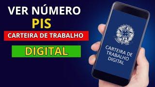 COMO VER NÚMERO DO PIS NA CARTEIRA DE TRABALHO DIGITAL ATUALIZADO 2024