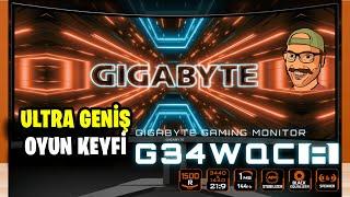 Gigabyte 34wqca ultra geniş yeni monitörümüz