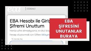 Eba Şifremi Unuttum  E-Posta Geri Alma Yöntemleri 2024