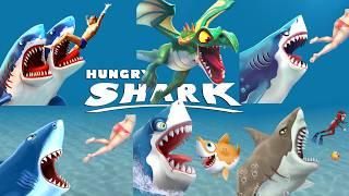 ALL SHARK GAME THROUGH THE YEARS 2024 All Hungry Sharks - Hungry Dragon - Shark game