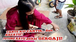 daily vlog kegiatan ibu rumah tangga TANTE MAU BIKIN MEJA SENDIRI ???