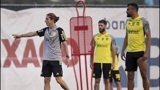 1º TREINO DE FILIPE LUÍS NO FLAMENGO TREINADOR QUER TIME OFENSIVO E ELENCO JÁ COMPRA A IDEIA