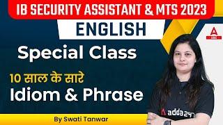 SSC MTS & SSC CHSL 2023  Previous 10 years Idioms and Phrases