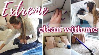 *EXTREME* CLEAN WITH ME UK 2021  ULTIMATE SPEED CLEANING MOTIVATION BEDROOM & LAUNDRY  PART 2