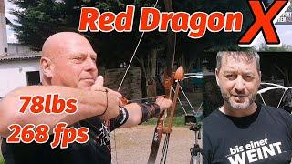 80lbs + 31lbs Red Dragon X by Lulzim Pali. Erste Tests Speed + Messungen. Bogensport Extrem Archery