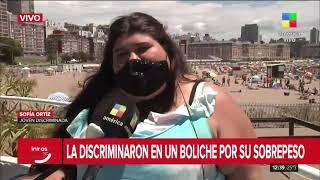 La discriminaron en un boliche por su sobrepeso Lloré toda la noche