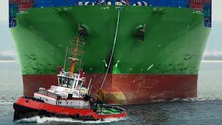 Life Inside Powerful Tugboats Moving Gigantic Ships in Middle of the Sea