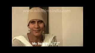 Tallest Indian woman - Svetlana Singh lives in Uttar Pradesh at  6 ft 8 in tall son is a 7 footer