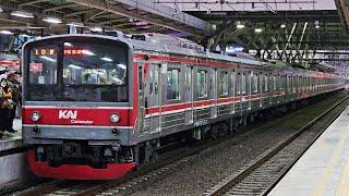 4K Stasiun Manggarai Lantai Atas Kompilasi KRL Commuter Line  JR 205 Tokyo Metro 6000