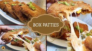 Crispy Box patties recipe  Easy snack recipes  Chicken box patties