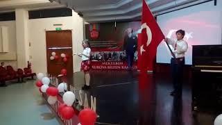 Saygı Duruşu ve İstiklal Marşı Demet Bulut Çukurova Bilfen mektebim okulu Aykut öğretmen