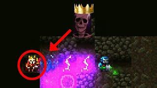 CavesRoguelike- skeleton king boss fight hard250%