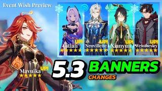 CONFIRMED CHANGES 5.3 BANNERS  5.2 DRIP MARKETING DATE  LIYUE CHRONICLED WISH - Genshin Impact