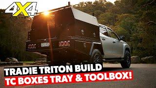Triton Tradie ute build TC Boxes tray and toolbox installed  4X4 Australia