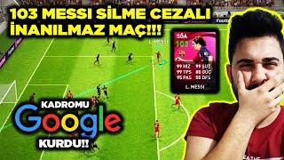 GOOGLEIN KURDUĞU KADRO İLE 3 FARK ATAMAZSAN 103 MESSİ GİDER  EFOOTBALL PES 2021 MOBILE