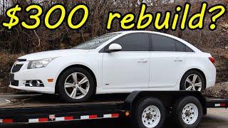 Rebuilding a 2014 Chevy Cruze with engine damage for cheap maybe?