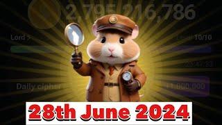 Hamster Kombat Daily Cipher Morse Code  28062024  Claim 1000000 Coins Task Reward