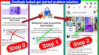 how to unlock facebook get started facebook account locked get started problem facebook locked